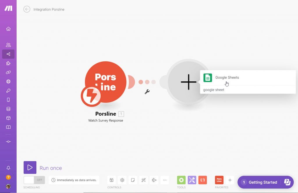 porsline and google sheets
