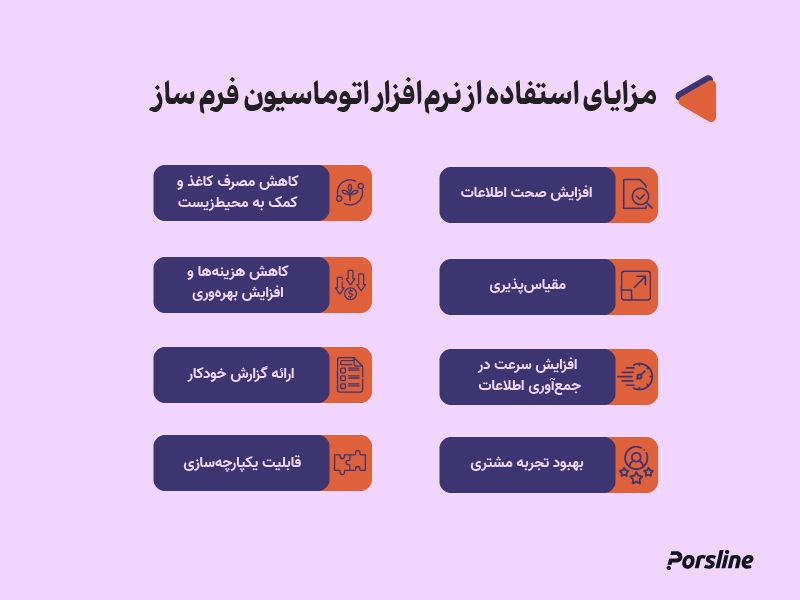 مزایای نرم افزار اتوماسیون فرم ساز